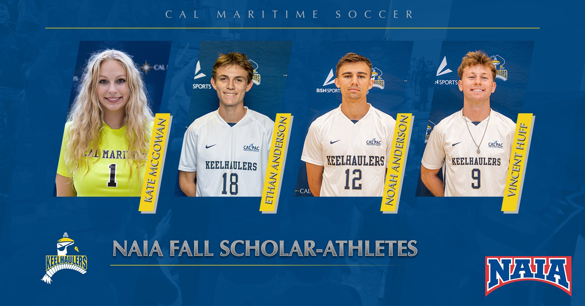 Four Keelhaulers earn NAIA Fall Scholar-Athlete distinction
